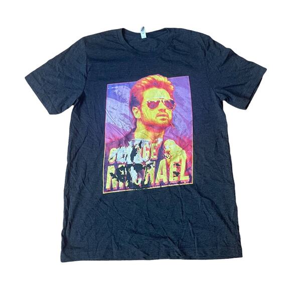 Black George Michael T-shirt size L - Picture 1 of 4